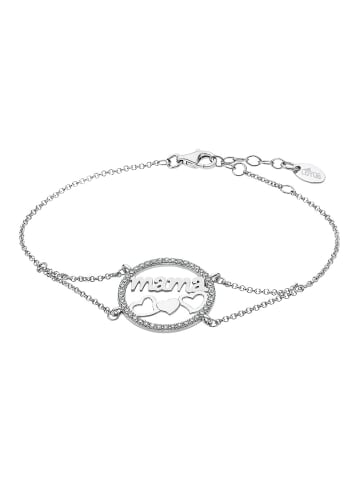 LOTUS silver Mama, Herzen Armband 925 Sterling Silber ca. 16cm silber, weiß