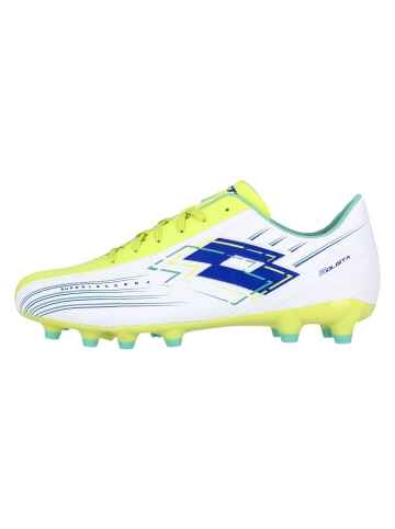 Lotto Fußballschuhe Solista 700 VIII FG in BPB All White/Surf The Web/Sunny Lime
