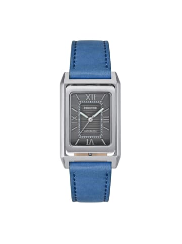 Heritor Esteban Uhr mit Lederarmband in Silver/Blue