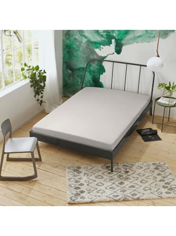 Erwin Müller Interlock-Jersey Spannbettlaken Nürnberg in silber