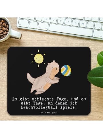 Mr. & Mrs. Panda Ergonomisches Mauspad Otter Beachvolleyball mit... in Schwarz
