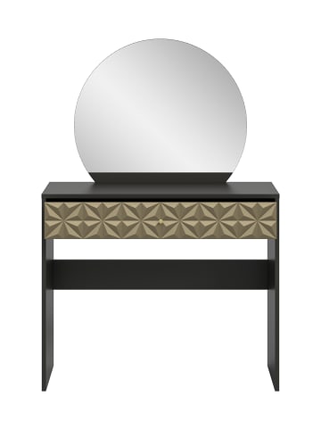 xonox.home Schminktisch  (B/H/T: 90x133x39 cm) in schwarz 