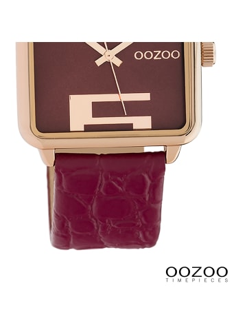 Oozoo Analog-Armbanduhr Oozoo Timepieces rot extra groß (ca. 30x30mm)