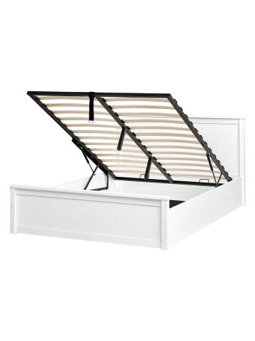 Beliani Doppelbett LAMBRES in Weiß - (W) 150 x (H) 93 x (L) 210 cm