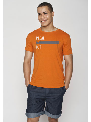 GreenBomb T-Shirt Bike Pedal Stripes in Schwarzes Heidekraut Orange