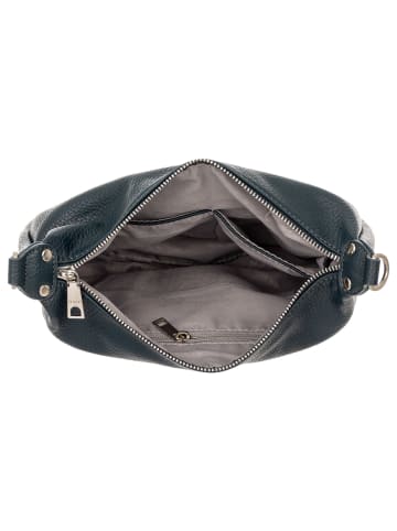 PRATTEN S037-G genarptes PU Umhängetasche Handtasche in petrol blue