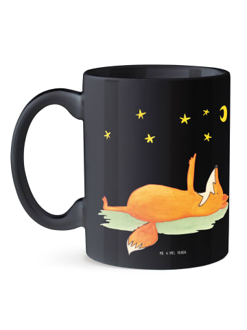 Mr. & Mrs. Panda Becher Fuchs Sterne ohne Spruch in Schwarz