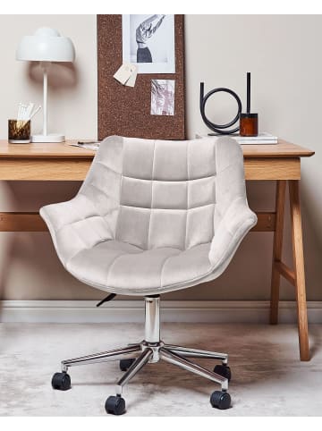 Beliani Bürostuhl LABELLE in Grau - (W) 54 x (H) 81 x (L) 54 cm