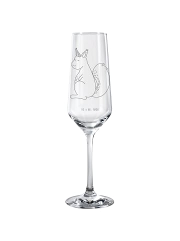 Mr. & Mrs. Panda Sektglas Einhorn Glauben ohne Spruch in Transparent