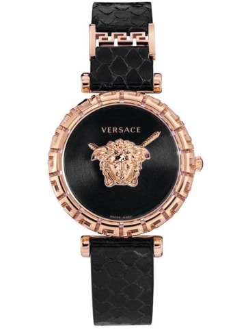 Versace Schweizer Uhr Palazzo Empire Silberfarben in schwarz