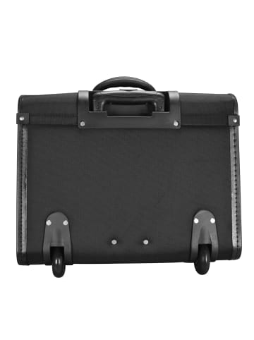 D&N Business & Travel 2 Rollen Businesstrolley 35 cm Laptopfach in schwarz