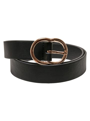 Urban Classics Urban Classics Damen Small Ring Buckle Belt in black/gold