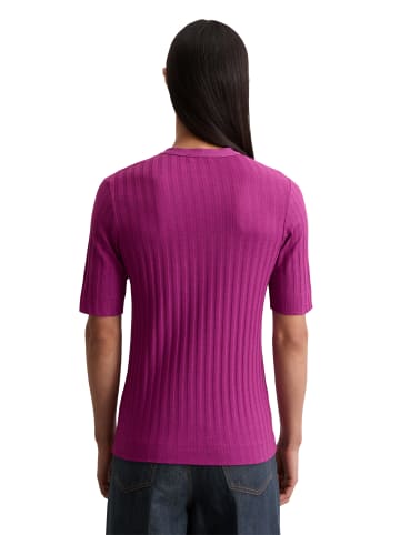 Marc O'Polo Pointelle-Kurzarm-Cardigan slim in Juicy Berry