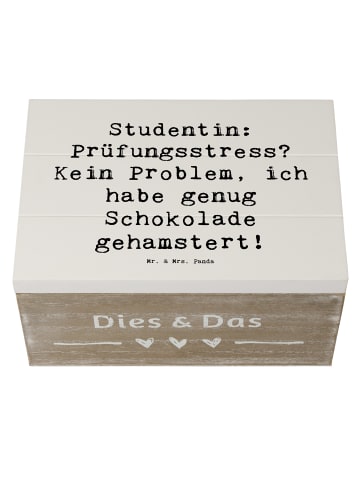 Mr. & Mrs. Panda Erinnerungskiste Spruch Studentin Schokoladenli... in Weiß