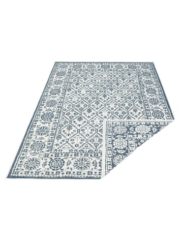 NORTHRUGS In- & Outdoor Wendeteppich Curacao Blau Creme