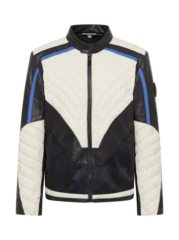 Carlo Colucci Bikerjacke Depian in Schwarz / Mehrfarbig