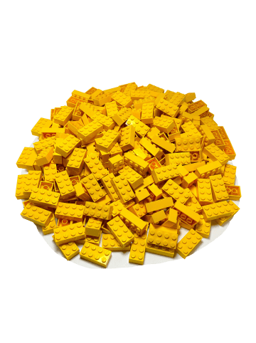 LEGO 2x4 Hochsteine 3001 100x Teile - ab 3 Jahren in yellow