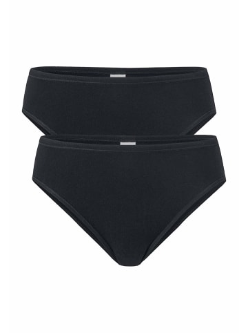 Hessnatur Slip Regular Cut 2er-Set in schwarz