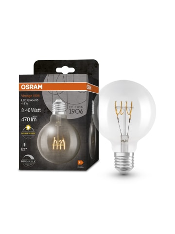 Osram OSRAM Dimmbare LED-Lampen, Vintage-Edition, 40 Watts Ersatz, E27, G95-Shape,