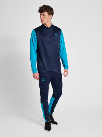 Hummel Halbreißverschluss Jacke Hmlongrid Herren in MARINE/ATOMIC BLUE