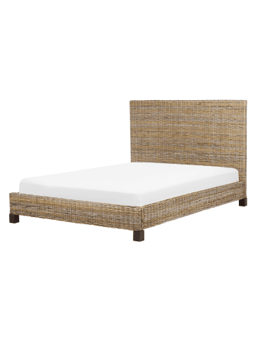 Beliani Doppelbett SALBRIS in /Braun - (W) 152 x (H) 120 x (L) 213 cm