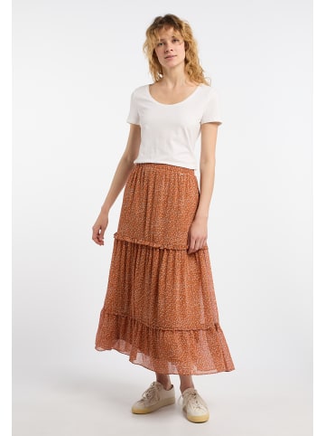 DreiMaster Damen Rock in Orange Mehrfarbig