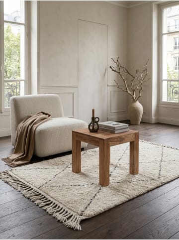 KADIMA DESIGN Couchtisch Massiv-Holz 45 cm breit Wohnzimmer-Tisch Design in Akazie
