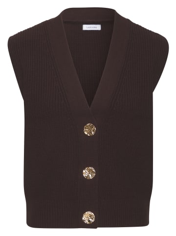 LASCANA Strickweste in dunkelbraun