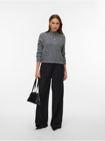 Vero Moda Strickpullover in Medium Grey Melange
