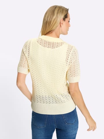 Heine Ajour-Pullover in ecru
