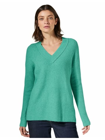 Cecil V-Kragen Pullover für Damen in Grün