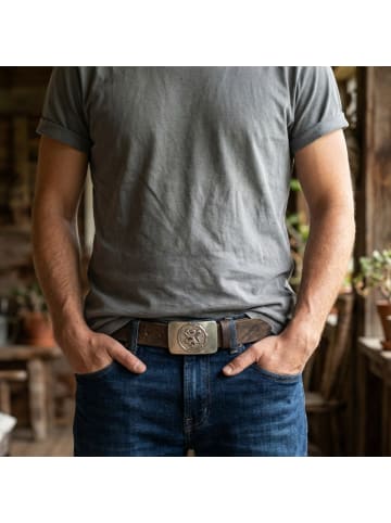 FRONHOFER Trachtengürtel Silber in Schwarz