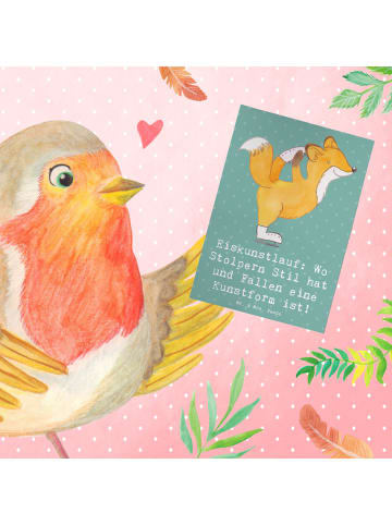 Mr. & Mrs. Panda valentinstagskarte Eiskunstlauf Kunst mit Spruch in Meeresbrise