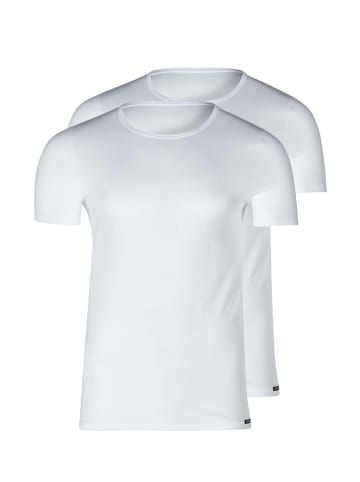 Skiny T-Shirt 2er Pack in Weiß