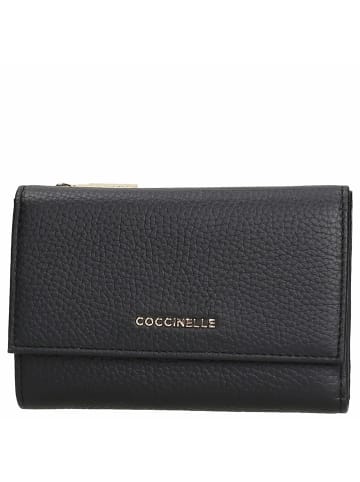 COCCINELLE Metallic Soft - Geldbörse 12cc 14 cm (cognac) in schwarz
