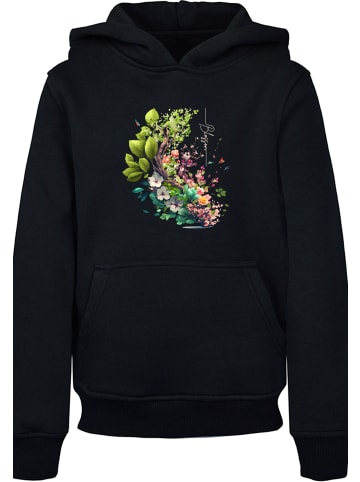 F4NT4STIC Hoodie Baum mit Blumen Hoodie in schwarz