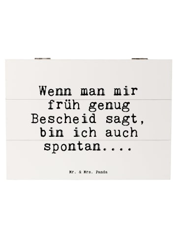 Mr. & Mrs. Panda Holzkiste Wenn man mir früh... mit Spruch in Weiß