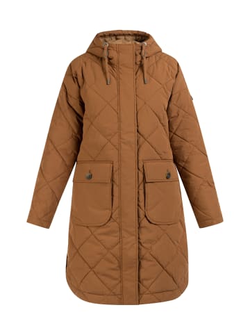 DreiMaster Vintage Damen Baumwollmantel Mit Leichter Wattierung in Kamel