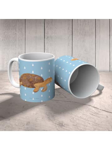 Mr. & Mrs. Panda Kindertasse Schildkröte MHerzieren ohne Spruch in Blau Pastell