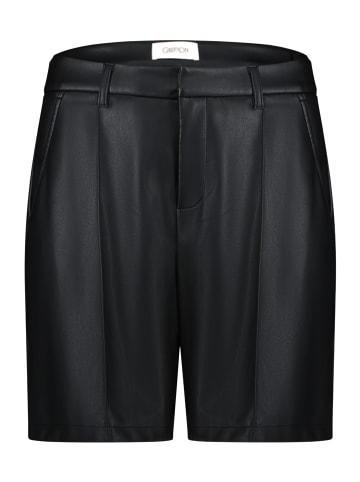 CARTOON Kunstleder-Shorts mit Biesen in Schwarz