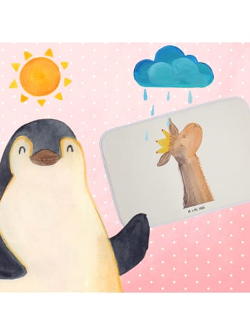 Mr. & Mrs. Panda Badematte Lamakopf König ohne Spruch in Weiß