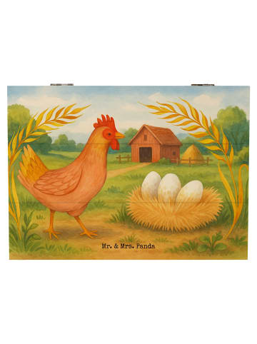 Mr. & Mrs. Panda Truhe Huhn Stolz Design ohne Spruch in Weiß