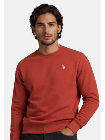 U.S. Polo Assn. Pullover USJaxxon – Herren Sweatshirt mit Rundhalsausschnitt in Rust-Beige
