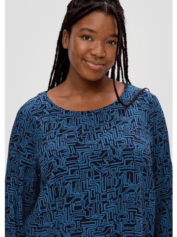 TRIANGLE Bluse langarm in Blau