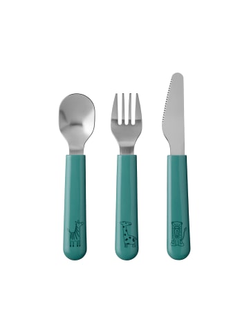 Mepal 3er Set Kinderbesteck Mio in turquoise