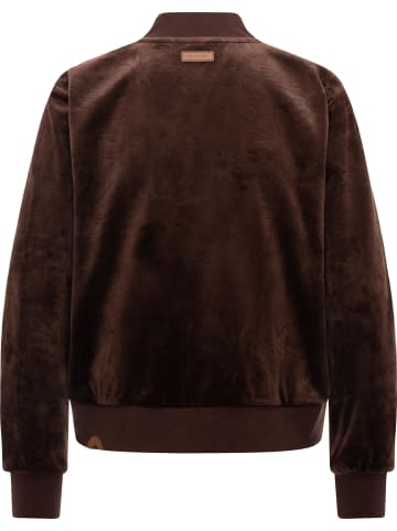 ragwear Sweatjacke Doron Embossed in Dark Choco