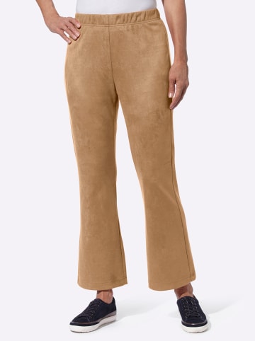 Sieh an! Bootcut-Hose in camel