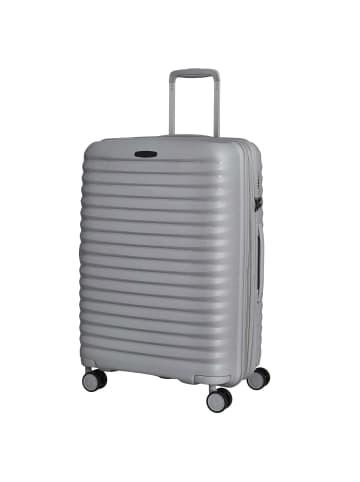 D&N Travel Line 4500+ - 4-Rollen-Trolley M 65 cm erw. (black) in grau