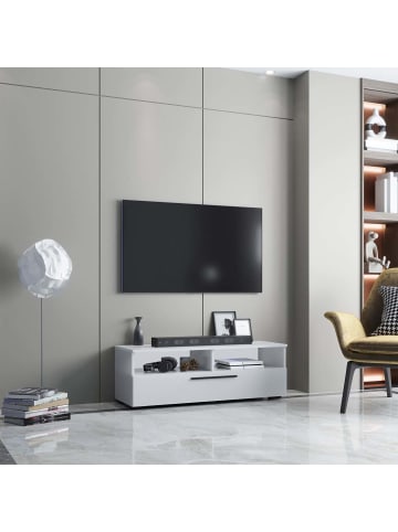 ebuy24 TV Tisch ArilaL 14 Weiß 115 x 40 cm