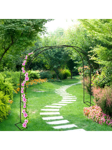 relaxdays Rosenbogen in Schwarz - (B)280 x (H)210 x (T)40 cm